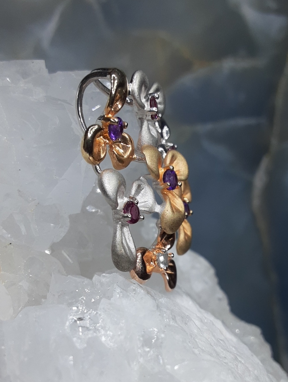 925 Multi Gemstone Pendant. - Picture 3 of 5